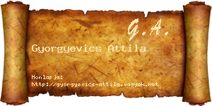 Gyorgyevics Attila névjegykártya
